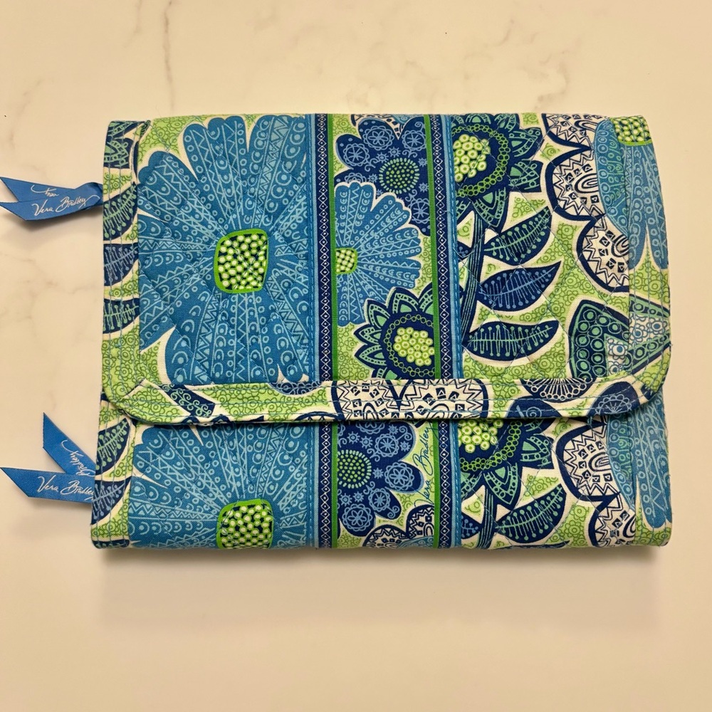 Retired VERA BRADLEY Daisy Doodle Jewelry Folio Travel Organizer Case